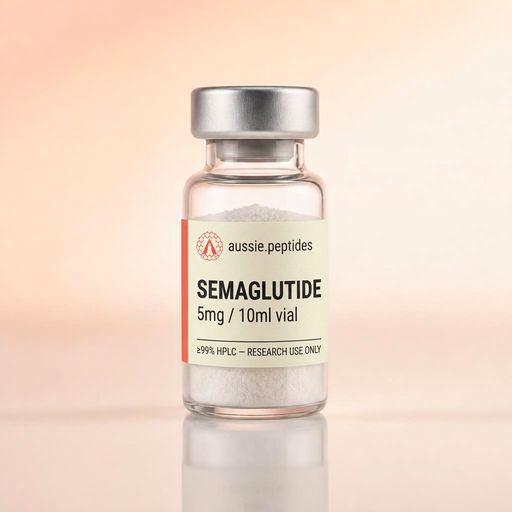 Aussie Peptides Semaglutide 5mg — Incretin-class analogues — Semaglutide Australia Semaglutide 5mg research peptide vial — Aussie Peptides