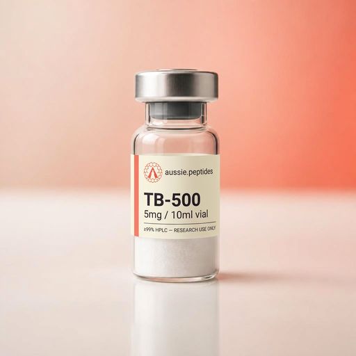Aussie Peptides TB-500 5mg — BPC & thymosin peptides — TB-500 thymosin beta-4 Australia TB-500 5mg research peptide vial — Aussie Peptides